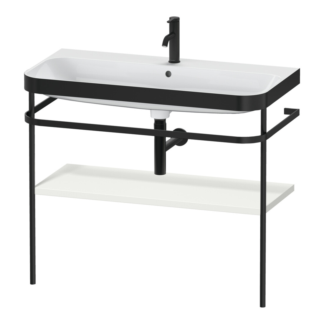 Duravit Möbelwaschtisch-Kombi Happy D.2 Plus 97,5x49cm, 1 HL, No we s-matt, m Konsole