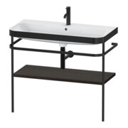 Duravit Möbelwaschtisch-Kombi Happy D.2 Plus 97,5x49cm, 1 HL, Nussb geb., m Konsole