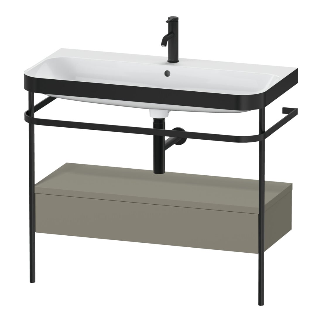 Duravit Möbelwaschtisch-Kombi Happy D.2 Plus 97,5x49cm, 1 HL, st-g m, m Konso, 1 Lad