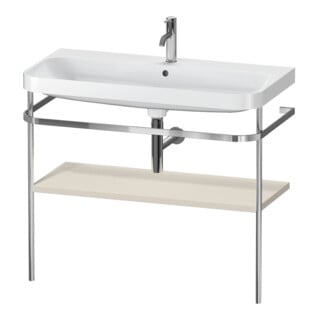 Duravit Möbelwaschtisch-Kombi Happy D.2 Plus 97,5x49cm, 1 HL, Tau matt, m Konsole