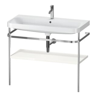 Duravit Möbelwaschtisch-Kombi Happy D.2 Plus 97,5x49cm, 1 HL, we hgl, m Metallkonsole
