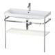 Duravit Möbelwaschtisch-Kombi Happy D.2 Plus 97,5x49cm, 1 HL, we hgl, m Metallkonsole-1