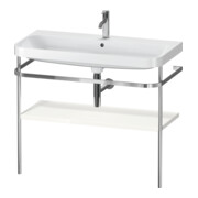 Duravit Möbelwaschtisch-Kombi Happy D.2 Plus 97,5x49cm, 1 HL, we hgl, m Metallkonsole