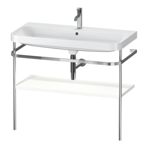 Duravit Möbelwaschtisch-Kombi Happy D.2 Plus 97,5x49cm, 1 HL, we matt, m Konsole