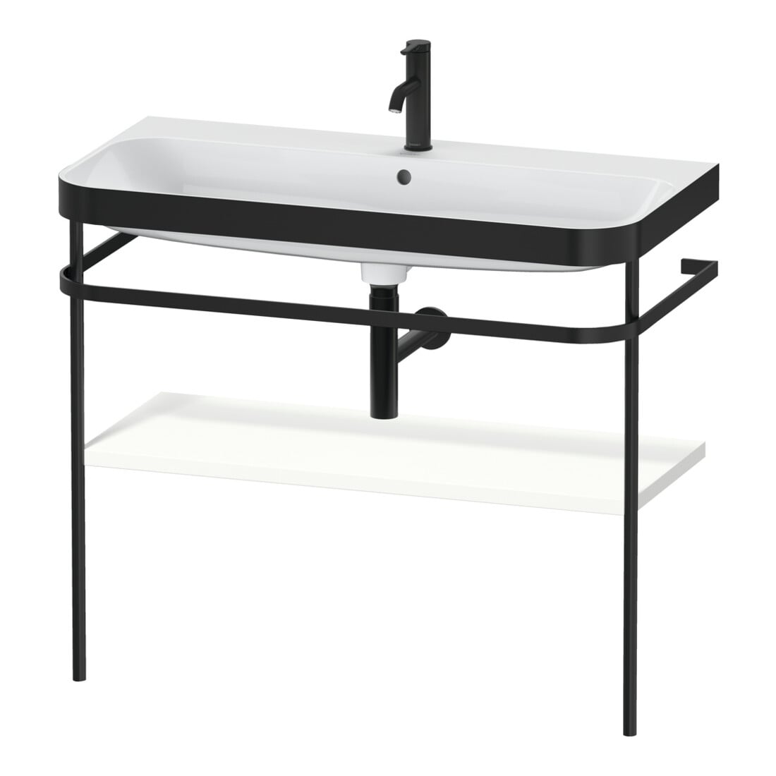 Duravit Möbelwaschtisch-Kombi Happy D.2 Plus 97,5x49cm, 1 HL, we s-matt, m Konsole