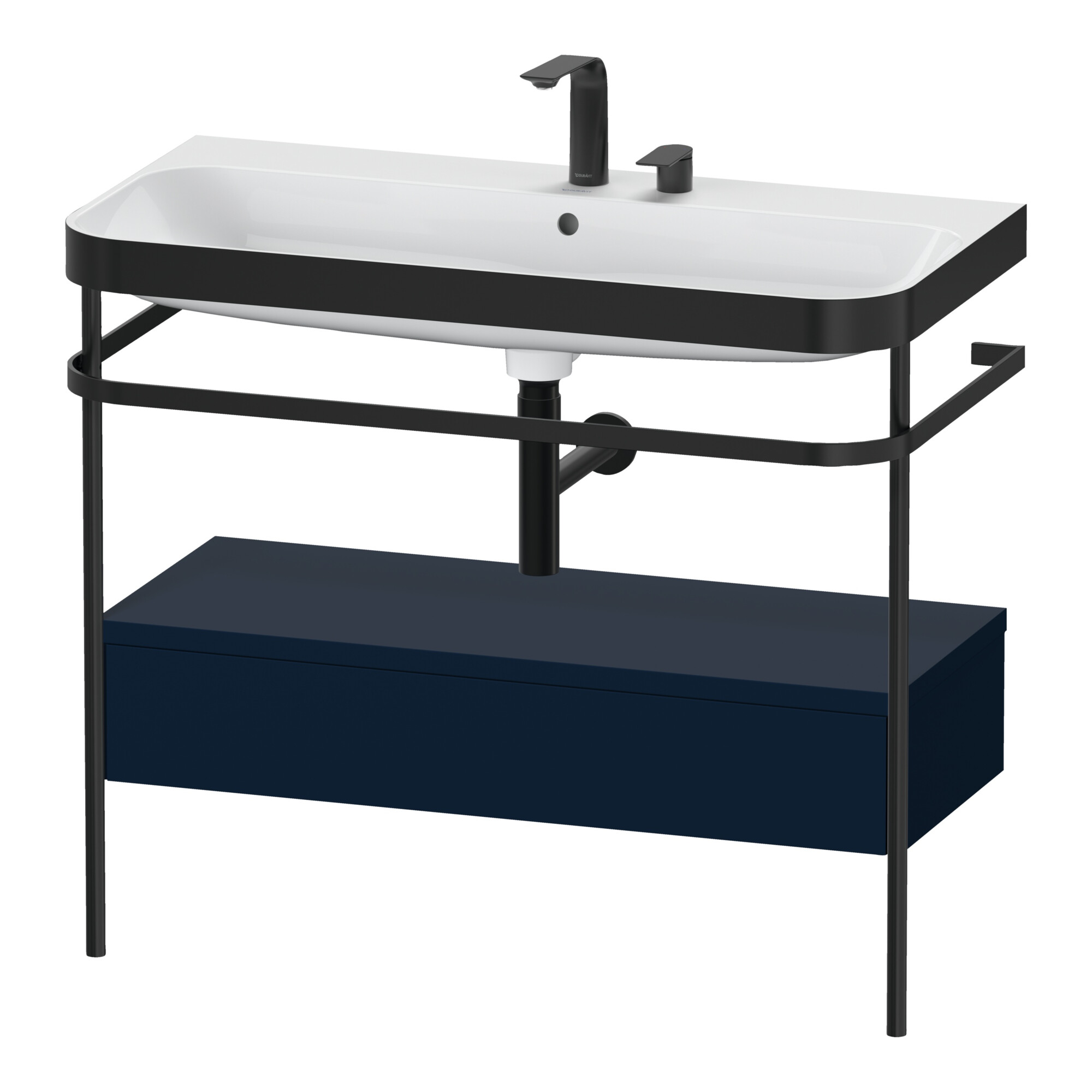 Duravit Möbelwaschtisch-Kombi Happy D.2 Plus 97,5x49cm, 2 HL, bl m, m Konso, 1 Lad