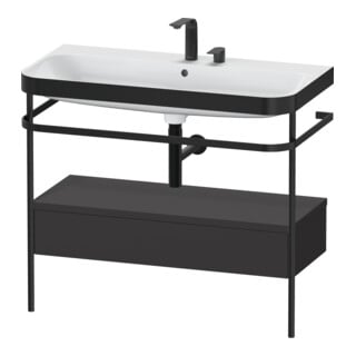 Duravit Möbelwaschtisch-Kombi Happy D.2 Plus 97,5x49cm, 2 HL, gra m, m Konso, 1 Lad