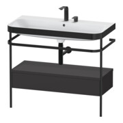 Duravit Möbelwaschtisch-Kombi Happy D.2 Plus 97,5x49cm, 2 HL, gra m, m Konso, 1 Lad