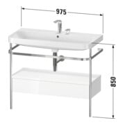 Duravit Möbelwaschtisch-Kombi Happy D.2 Plus 97,5x49cm, 2 HL, lei, m Kons, 1 Lad-4