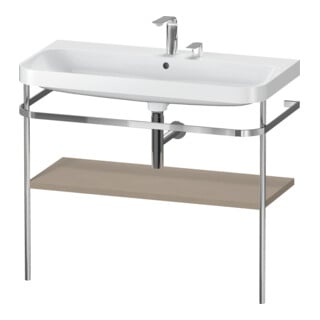 Duravit Möbelwaschtisch-Kombi Happy D.2 Plus 97,5x49cm, 2 HL, lei, mit Metallkonsole