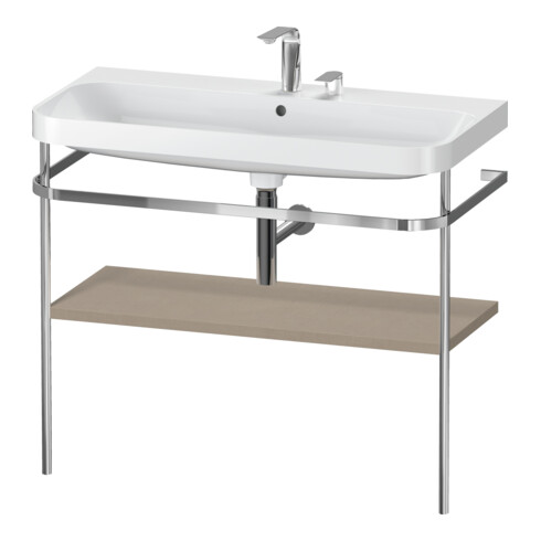 Duravit Möbelwaschtisch-Kombi Happy D.2 Plus 97,5x49cm, 2 HL, lei, mit Metallkonsole