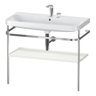 Duravit Möbelwaschtisch-Kombi Happy D.2 Plus 97,5x49cm, 2 HL, No we s-matt, m Konsole