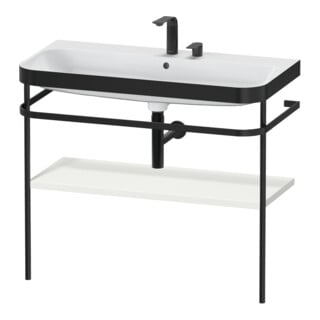 Duravit Möbelwaschtisch-Kombi Happy D.2 Plus 97,5x49cm, 2 HL, No we s-matt, m Konsole