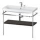 Duravit Möbelwaschtisch-Kombi Happy D.2 Plus 97,5x49cm, 2 HL, Nussb geb., m Konsole-1