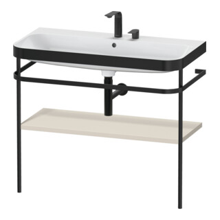 Duravit Möbelwaschtisch-Kombi Happy D.2 Plus 97,5x49cm, 2 HL, Tau matt, m Konsole