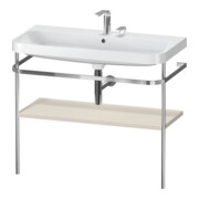 Duravit Möbelwaschtisch-Kombi Happy D.2 Plus 97,5x49cm, 2 HL, Tau matt, m Konsole
