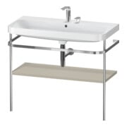 Duravit Möbelwaschtisch-Kombi Happy D.2 Plus 97,5x49cm, 2 HL, Tau s-matt, m Konsole