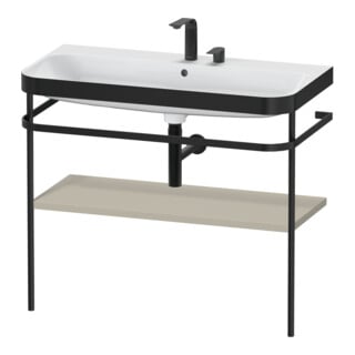 Duravit Möbelwaschtisch-Kombi Happy D.2 Plus 97,5x49cm, 2 HL, Tau s-matt, m Konsole