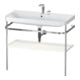 Duravit Möbelwaschtisch-Kombi Happy D.2 Plus 97,5x49cm, 2 HL, we hgl, m Metallkonsole-1