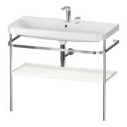 Duravit Möbelwaschtisch-Kombi Happy D.2 Plus 97,5x49cm, 2 HL, we hgl, m Metallkonsole