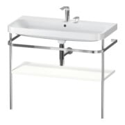 Duravit Möbelwaschtisch-Kombi Happy D.2 Plus 97,5x49cm, 2 HL, we matt, m Konsole