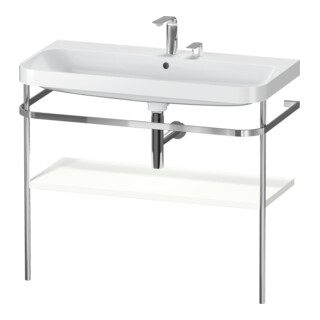 Duravit Möbelwaschtisch-Kombi Happy D.2 Plus 97,5x49cm, 2 HL, we s-matt, m Konsole