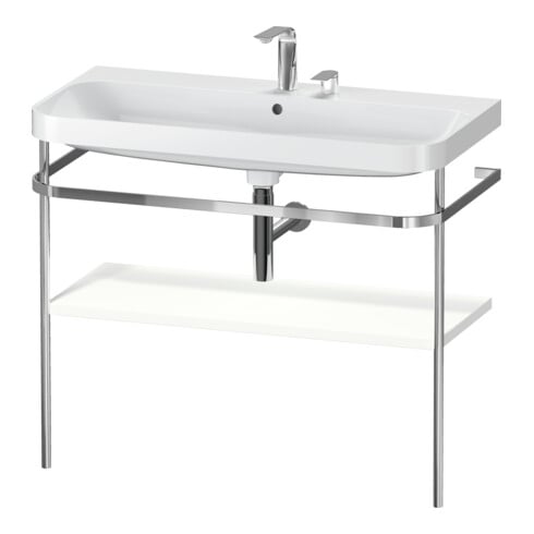 Duravit Möbelwaschtisch-Kombi Happy D.2 Plus 97,5x49cm, 2 HL, we s-matt, m Konsole
