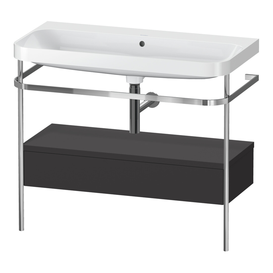 Duravit Möbelwaschtisch-Kombi Happy D.2 Plus 97,5x49cm, o HL, gra m, m Kons, 1 Lad