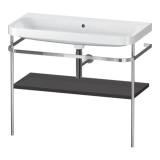 Duravit Möbelwaschtisch-Kombi Happy D.2 Plus 97,5x49cm, o. HL, graph matt, m Konsole