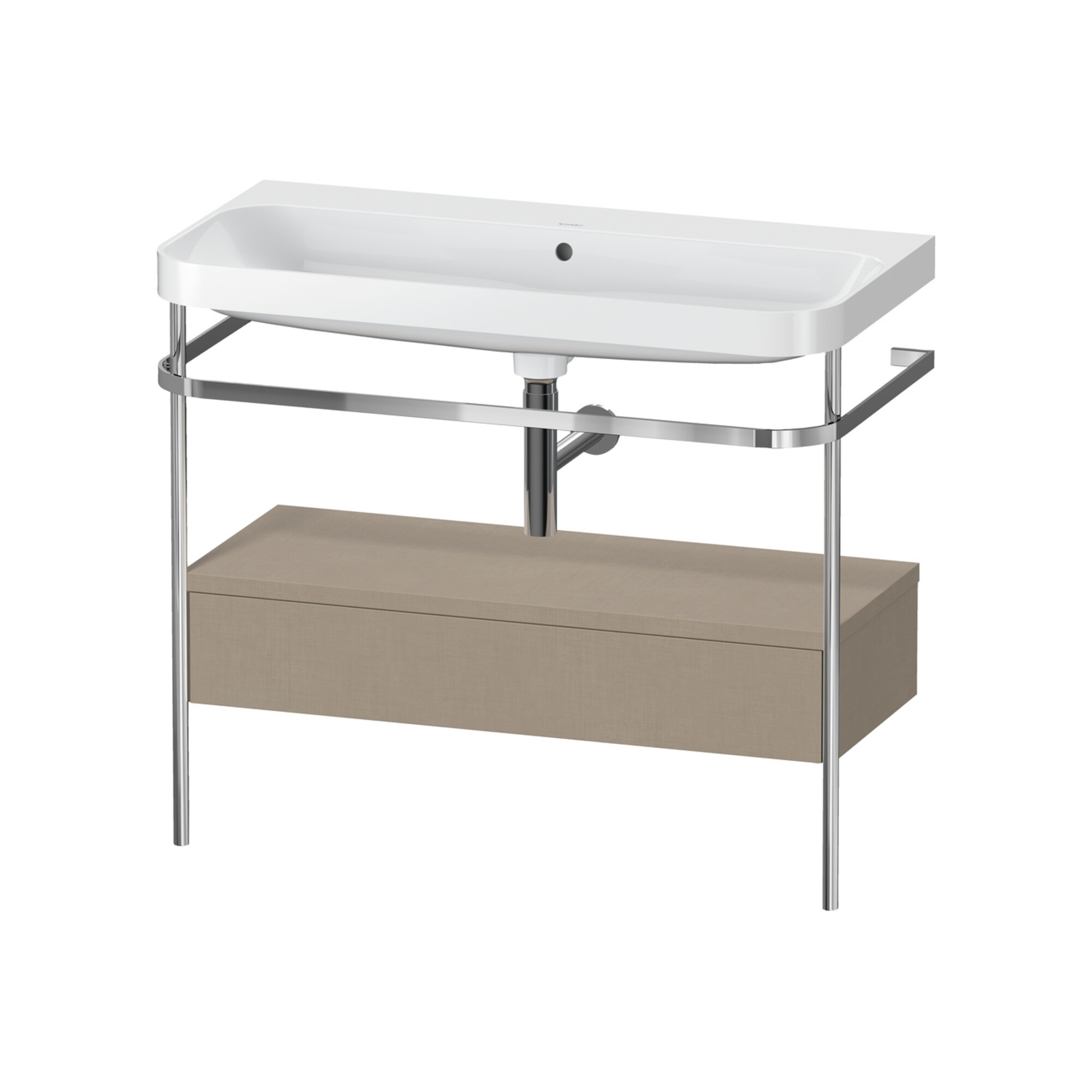 Duravit Möbelwaschtisch-Kombi Happy D.2 Plus 97,5x49cm, o HL, lei, m Kons, 1 Lad