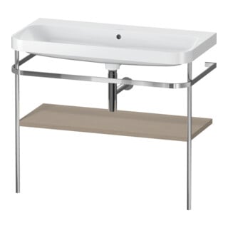 Duravit Möbelwaschtisch-Kombi Happy D.2 Plus 97,5x49cm, o. HL, lei, mit Metallkonsole