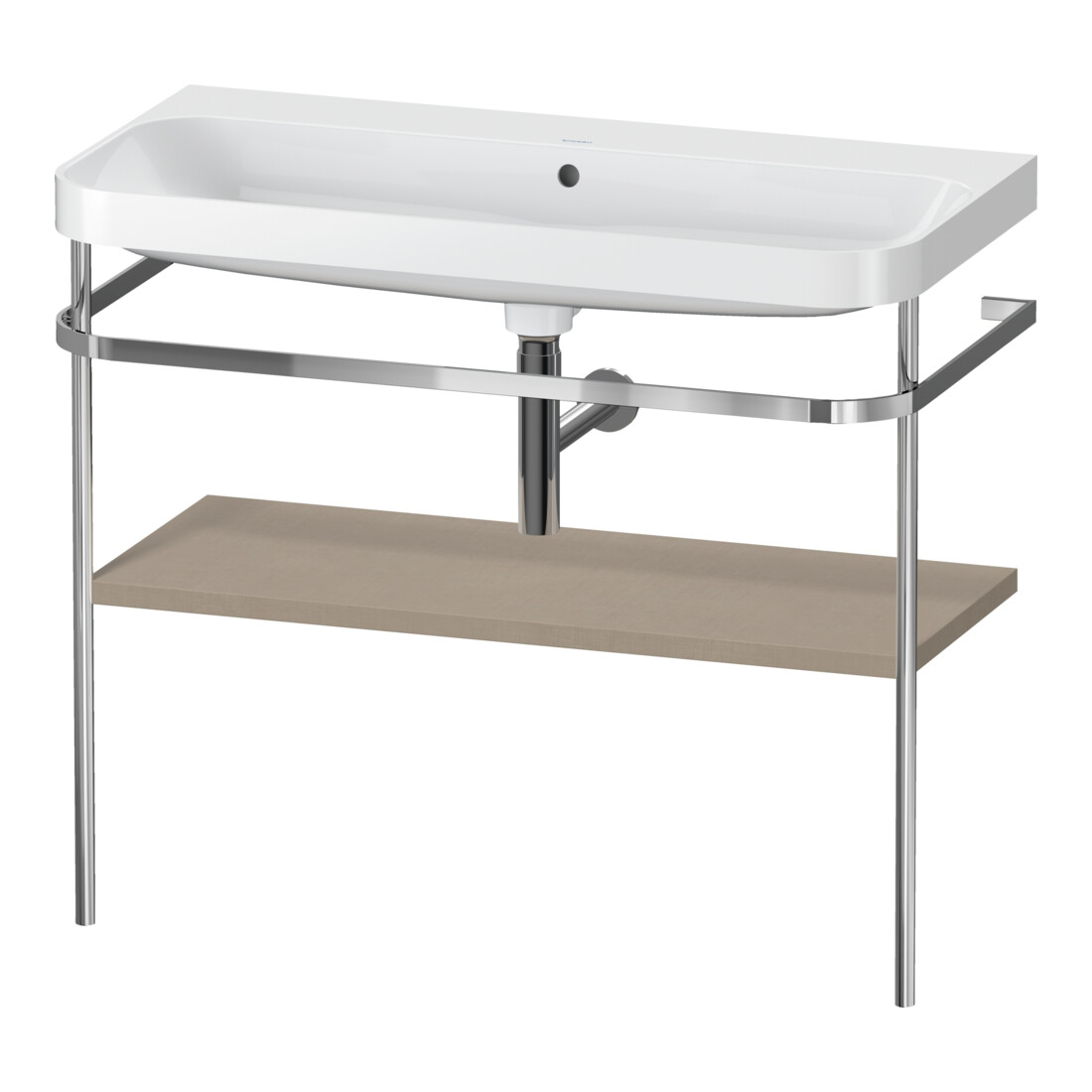 Duravit Möbelwaschtisch-Kombi Happy D.2 Plus 97,5x49cm, o. HL, lei, mit Metallkonsole