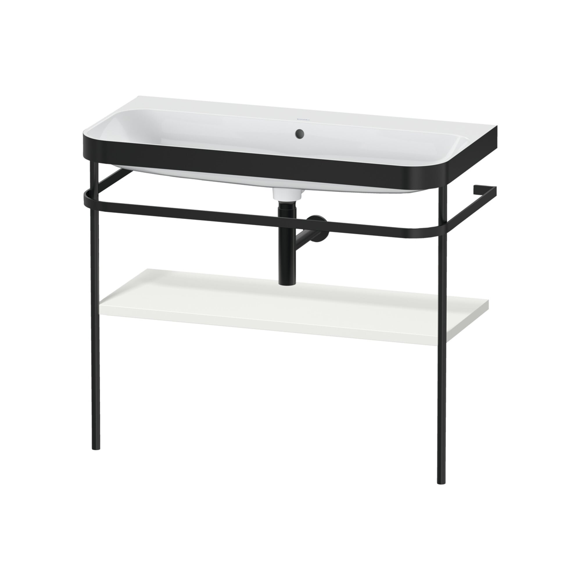 Duravit Möbelwaschtisch-Kombi Happy D.2 Plus 97,5x49cm, o HL, No we s-matt, m Konsole