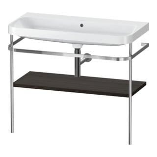 Duravit Möbelwaschtisch-Kombi Happy D.2 Plus 97,5x49cm, o. HL, Nussb geb., m Konsole