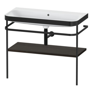 Duravit Möbelwaschtisch-Kombi Happy D.2 Plus 97,5x49cm, o. HL, Nussb geb., m Konsole