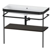 Duravit Möbelwaschtisch-Kombi Happy D.2 Plus 97,5x49cm, o. HL, Nussb geb., m Konsole