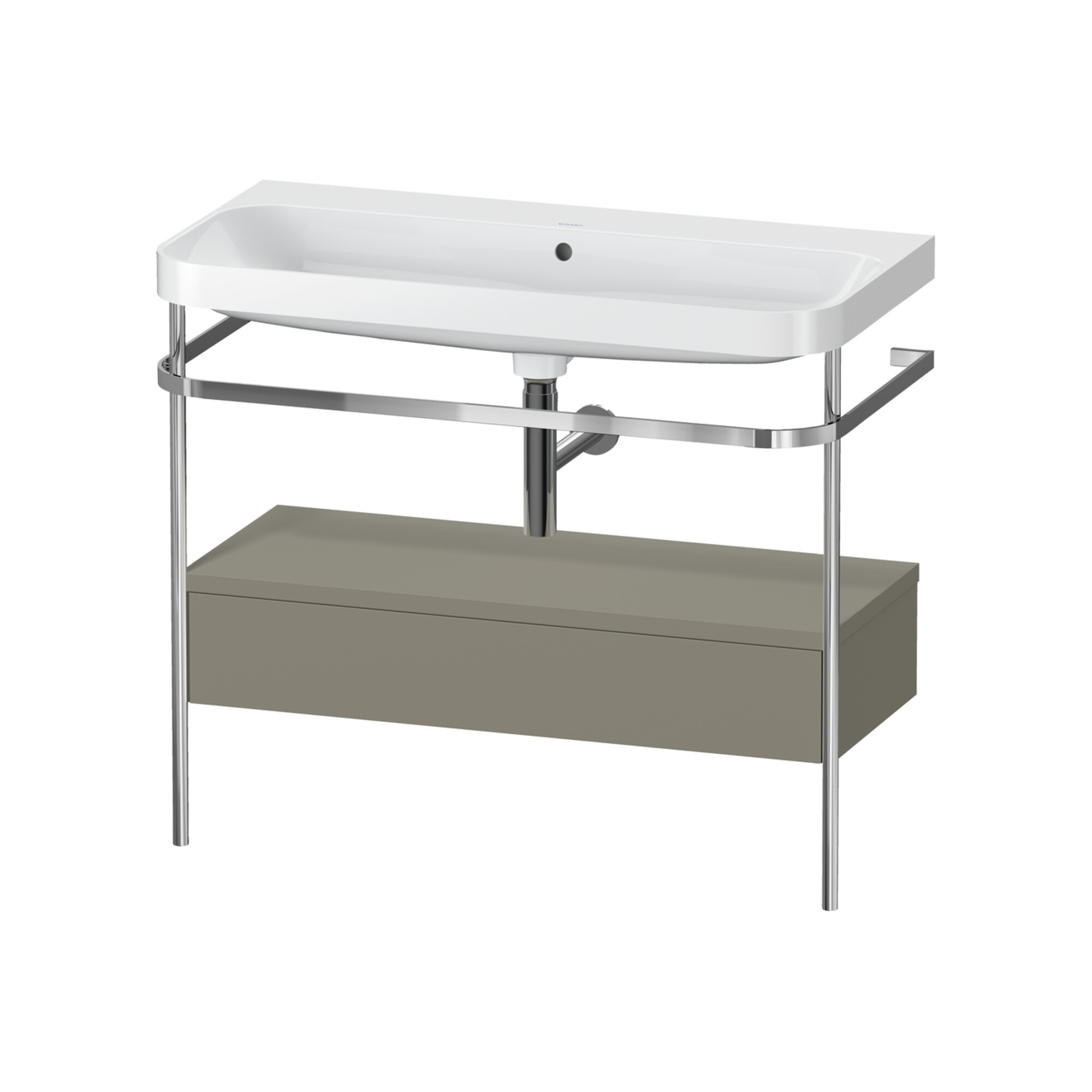Duravit Möbelwaschtisch-Kombi Happy D.2 Plus 97,5x49cm, o HL, st-g m, m Kons, 1 Lad