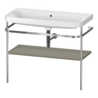 Duravit Möbelwaschtisch-Kombi Happy D.2 Plus 97,5x49cm, o HL, st-g s-matt, m Konsole