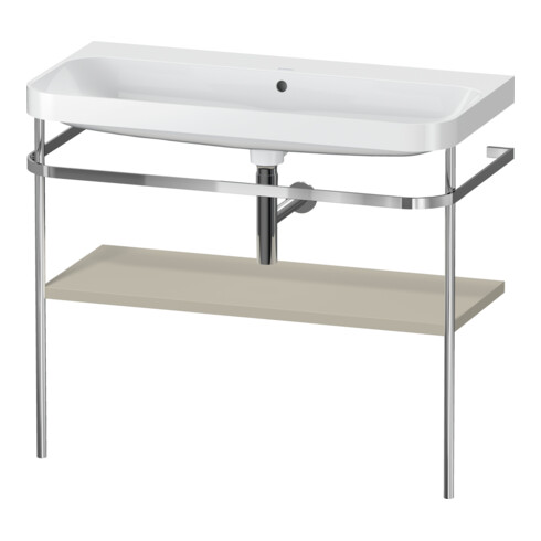 Duravit Möbelwaschtisch-Kombi Happy D.2 Plus 97,5x49cm, o. HL, Tau s-matt, m Konsole