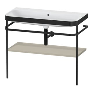 Duravit Möbelwaschtisch-Kombi Happy D.2 Plus 97,5x49cm, o. HL, Tau s-matt, m Konsole