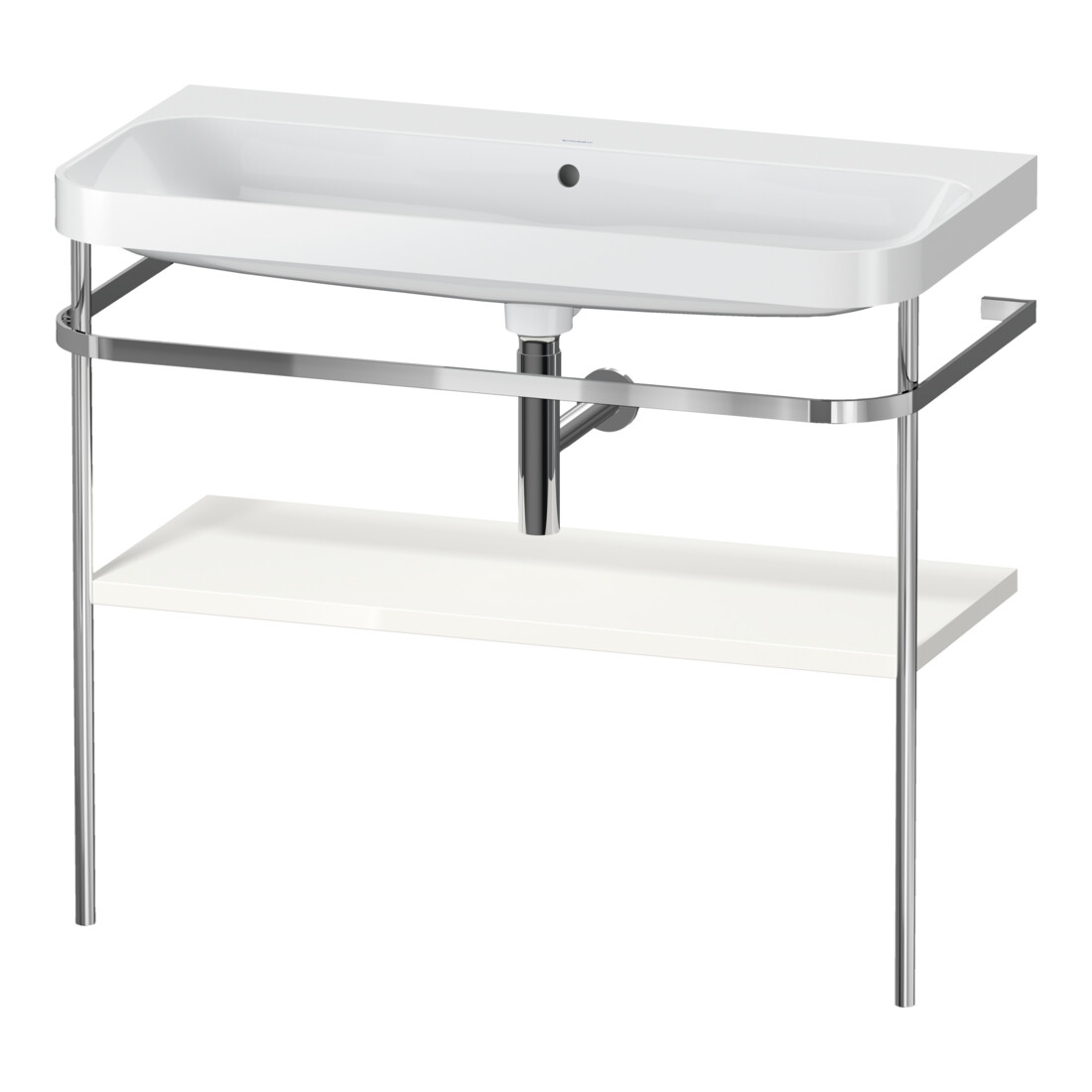 Duravit Möbelwaschtisch-Kombi Happy D.2 Plus 97,5x49cm, o. HL, we hgl, m Konsole