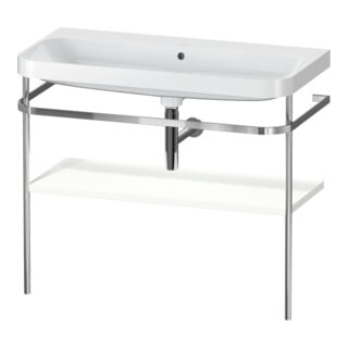 Duravit Möbelwaschtisch-Kombi Happy D.2 Plus 97,5x49cm, o. HL, we matt, m Konsole