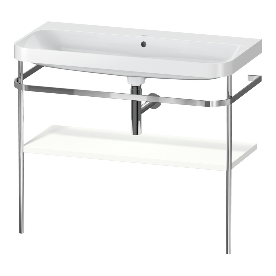 Duravit Möbelwaschtisch-Kombi Happy D.2 Plus 97,5x49cm, o. HL, we matt, m Konsole