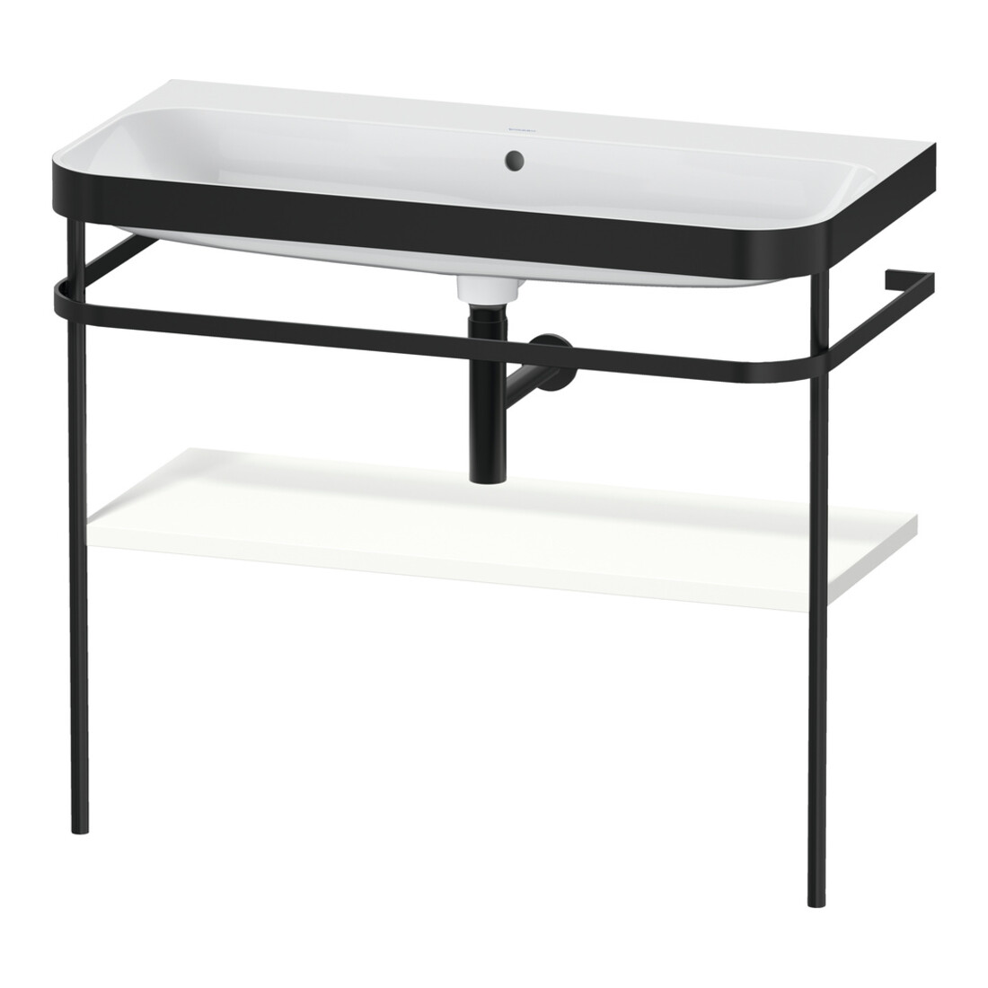 Duravit Möbelwaschtisch-Kombi Happy D.2 Plus 97,5x49cm, o. HL, we s-matt, m Konsole
