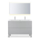 Duravit Möbelwaschtisch Me by Starck 123x49cm, 2 HL, m ÜL, Hahnlochbank, weiß-2