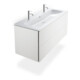 Duravit Möbelwaschtisch Me by Starck 123x49cm, 2 HL, m ÜL, Hahnlochbank, weiß-4