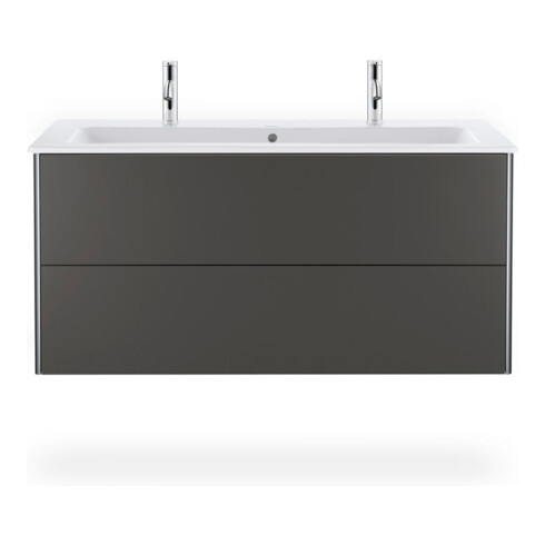 Duravit Möbelwaschtisch Me by Starck 123x49cm, 2 HL, m ÜL, HLB, we s-matt, WG