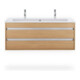 Duravit Möbelwaschtisch Me by Starck 123x49cm, 2 HL, m ÜL, HLB, we s-matt, WG-4
