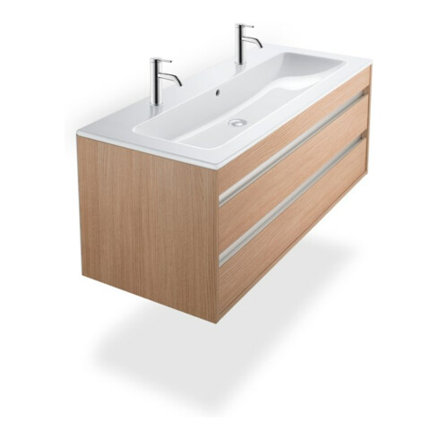 Duravit Möbelwaschtisch Me by Starck 123x49cm, 2 HL, m ÜL, HLB, we WG