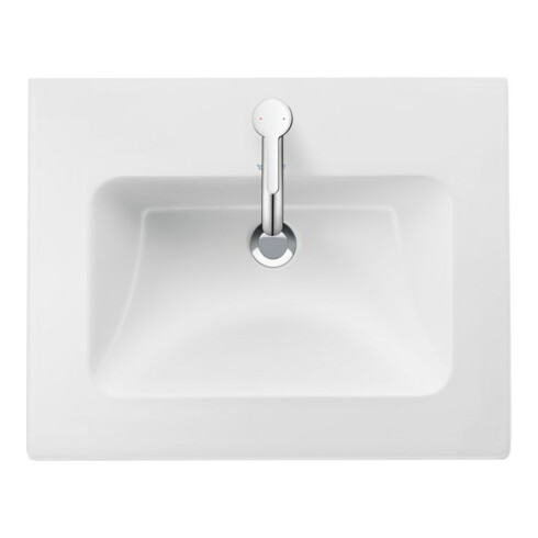 Duravit Möbelwaschtisch Me by Starck 53x43cm, we s-matt, m HL, ÜL, HLB